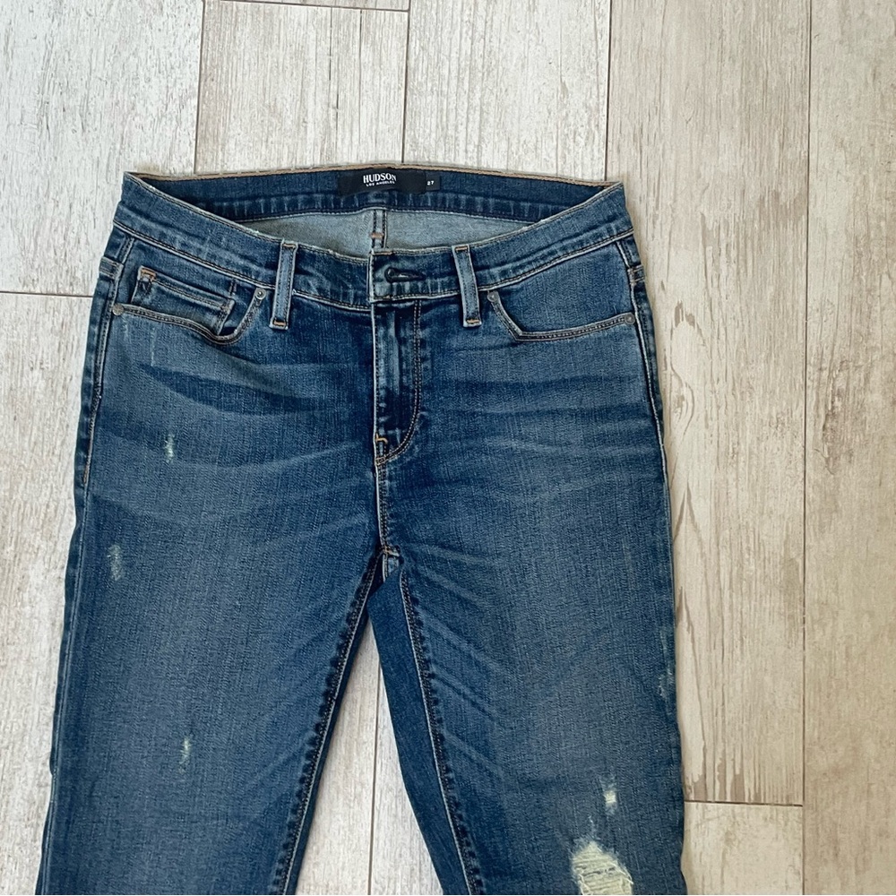 Hudson Jeans Blue Skinny Distressed Denim - Size 27 - Picture 4 of 8